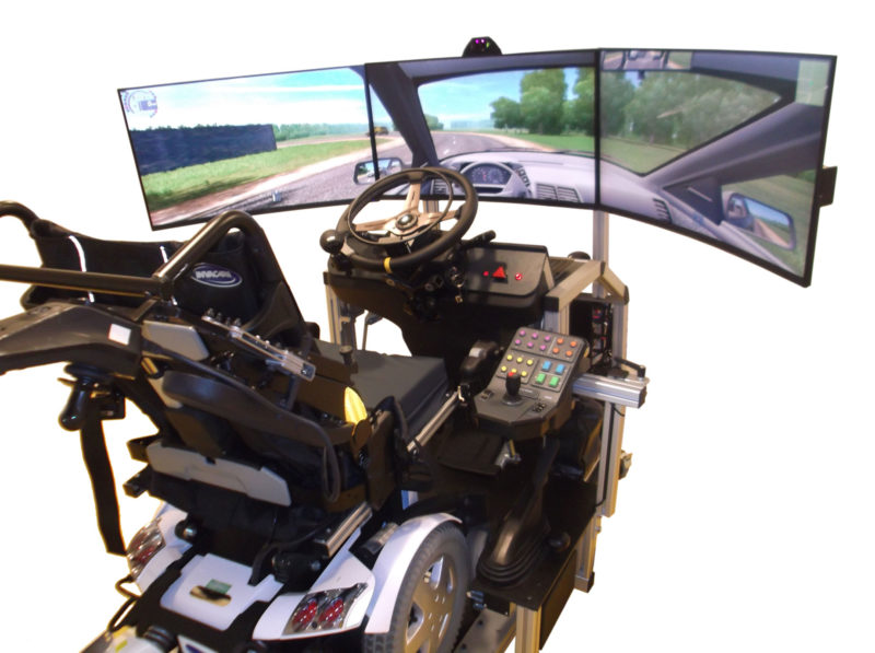 Simulateur de conduite PMR Fauteuil électrique Mobsim Paris France
